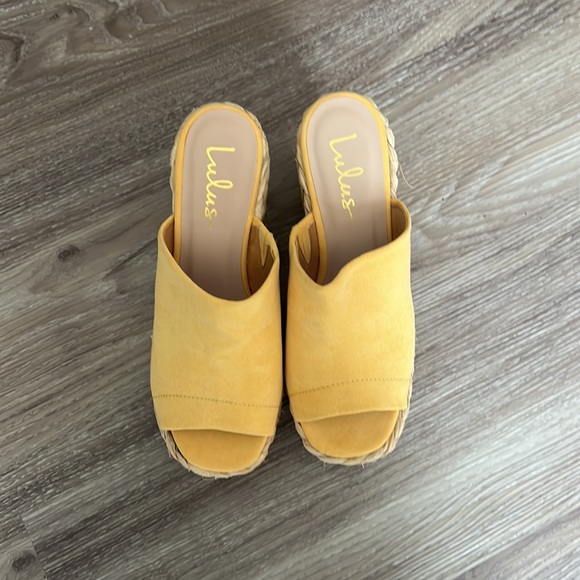 Lulus Ervyn Suede Raffia Platform Slide Sandals - Picture 5 of 9